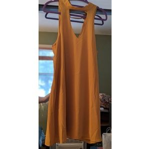 Groove thing golden yellow swing dress